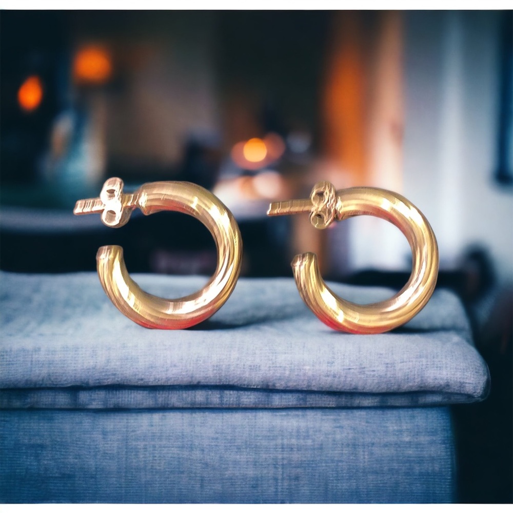 Italian Sterling Silver Hoop Earrings